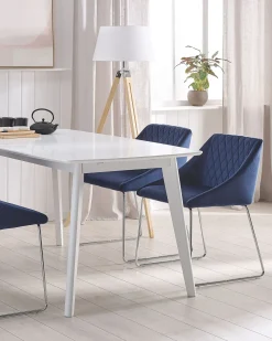 Set di 2 sedie da pranzo ARCATA Velluto Blu marino