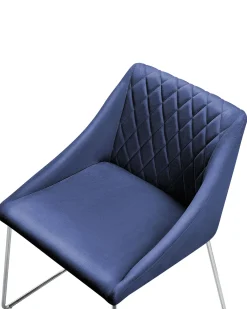 Set di 2 sedie da pranzo ARCATA Velluto Blu marino