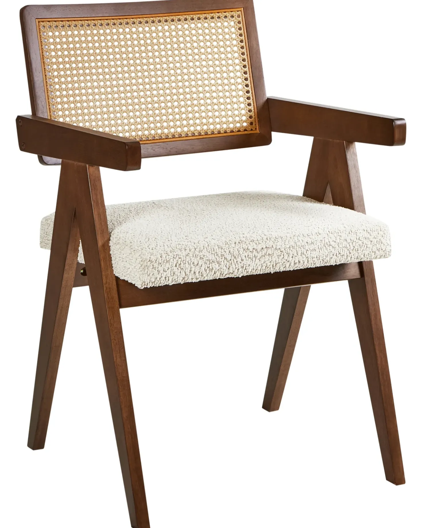 Set di 2 sedie da pranzo AVA Legno Marrone/Beige chiaro