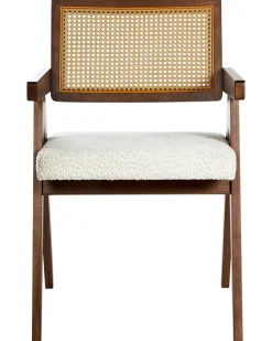 Set di 2 sedie da pranzo AVA Legno Marrone/Beige chiaro