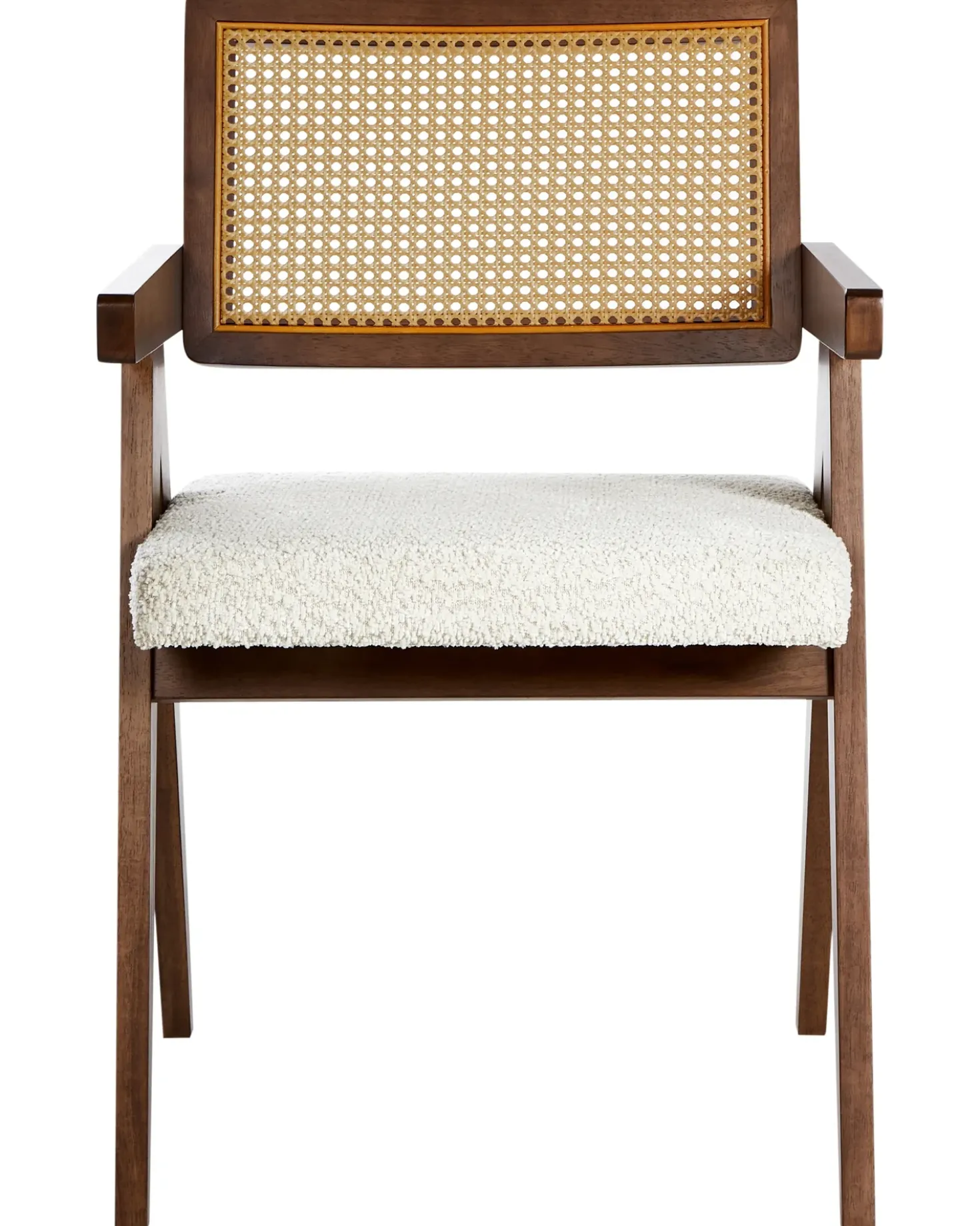 Set di 2 sedie da pranzo AVA Legno Marrone/Beige chiaro
