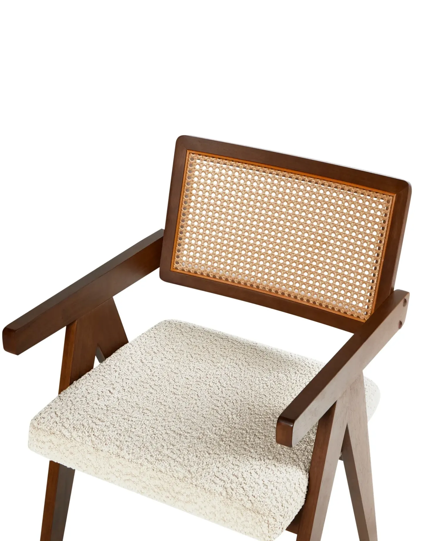 Set di 2 sedie da pranzo AVA Legno Marrone/Beige chiaro