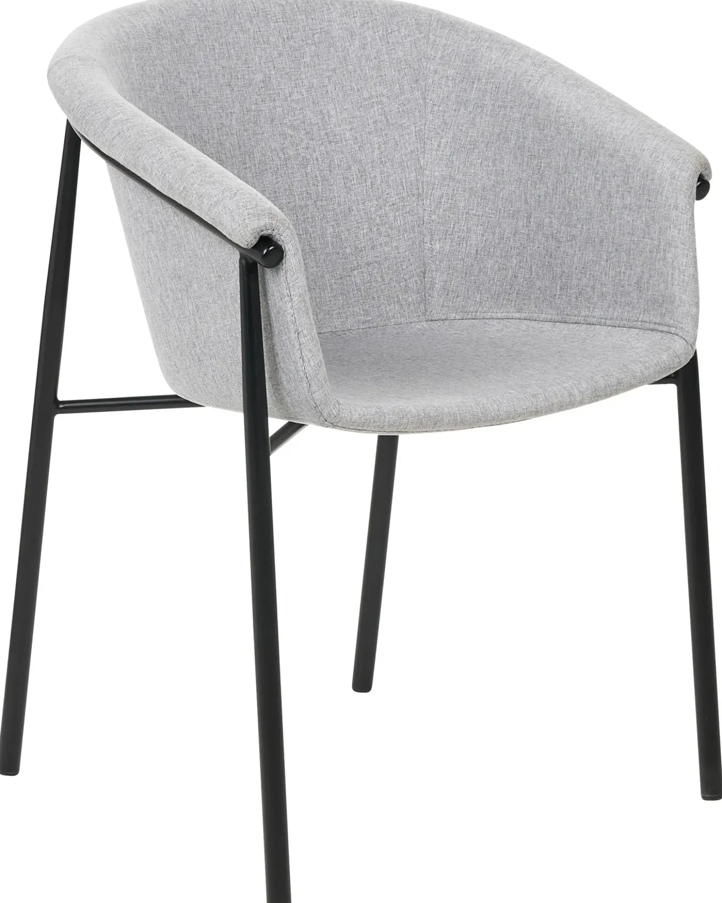 Set di 2 sedie da pranzo AMES Tessuto Grigio chiaro