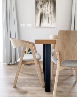 Set di 2 sedie da pranzo ABEE Marrone chiaro