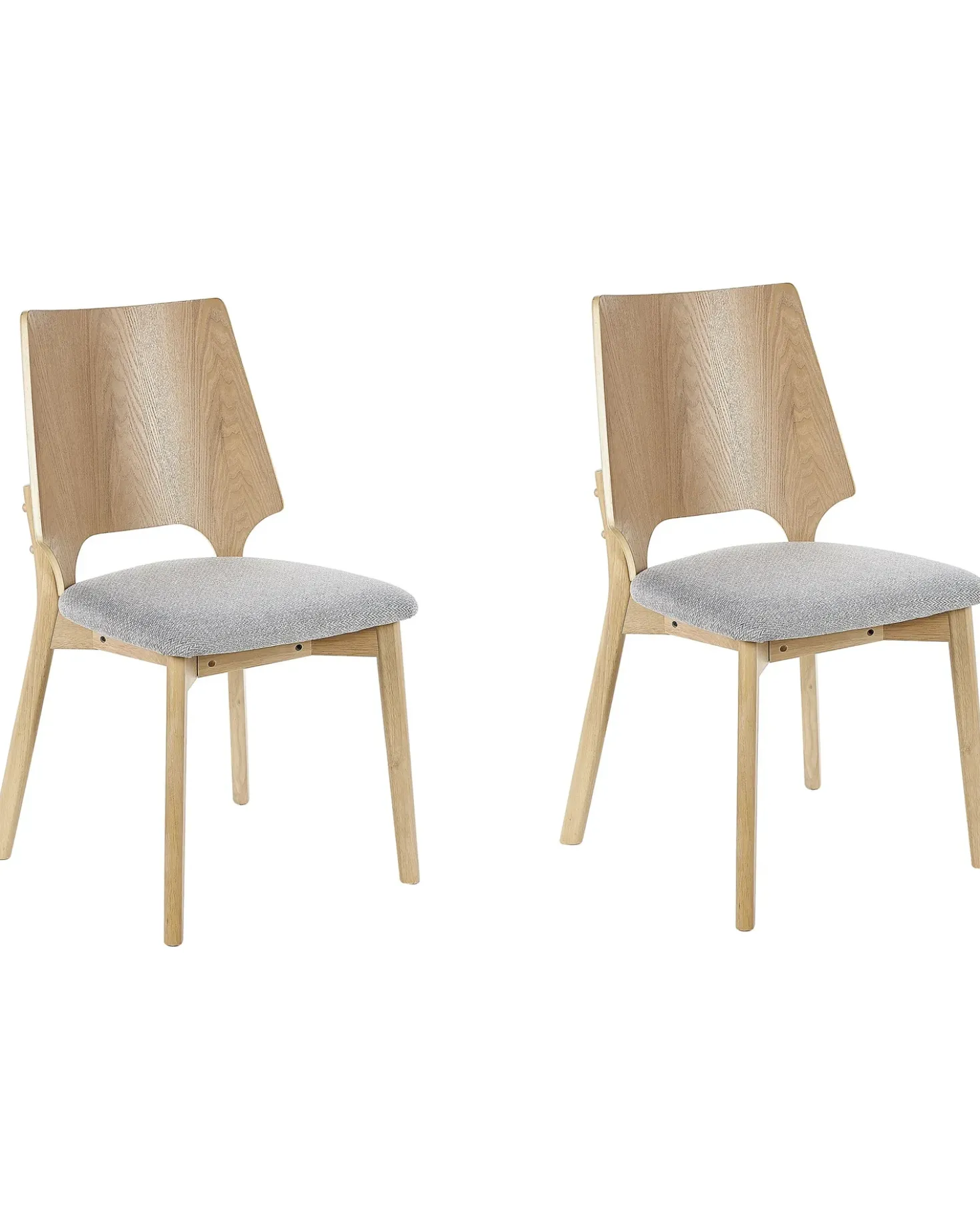 Set di 2 sedie da pranzo ABEE Marrone chiaro