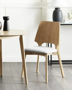 Set di 2 sedie da pranzo ABEE Marrone chiaro