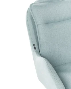Set di 2 sedie da pranzo AVELAR Tessuto Azzurro