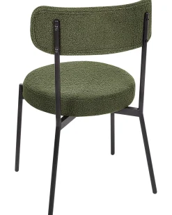 Set di 2 sedie da pranzo ALLISON Bouclé Verde scuro