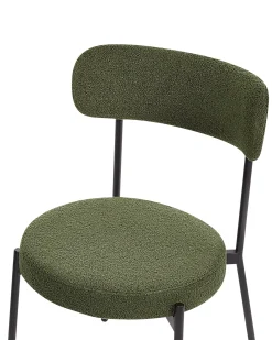 Set di 2 sedie da pranzo ALLISON Bouclé Verde scuro