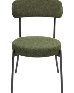 Set di 2 sedie da pranzo ALLISON Bouclé Verde scuro