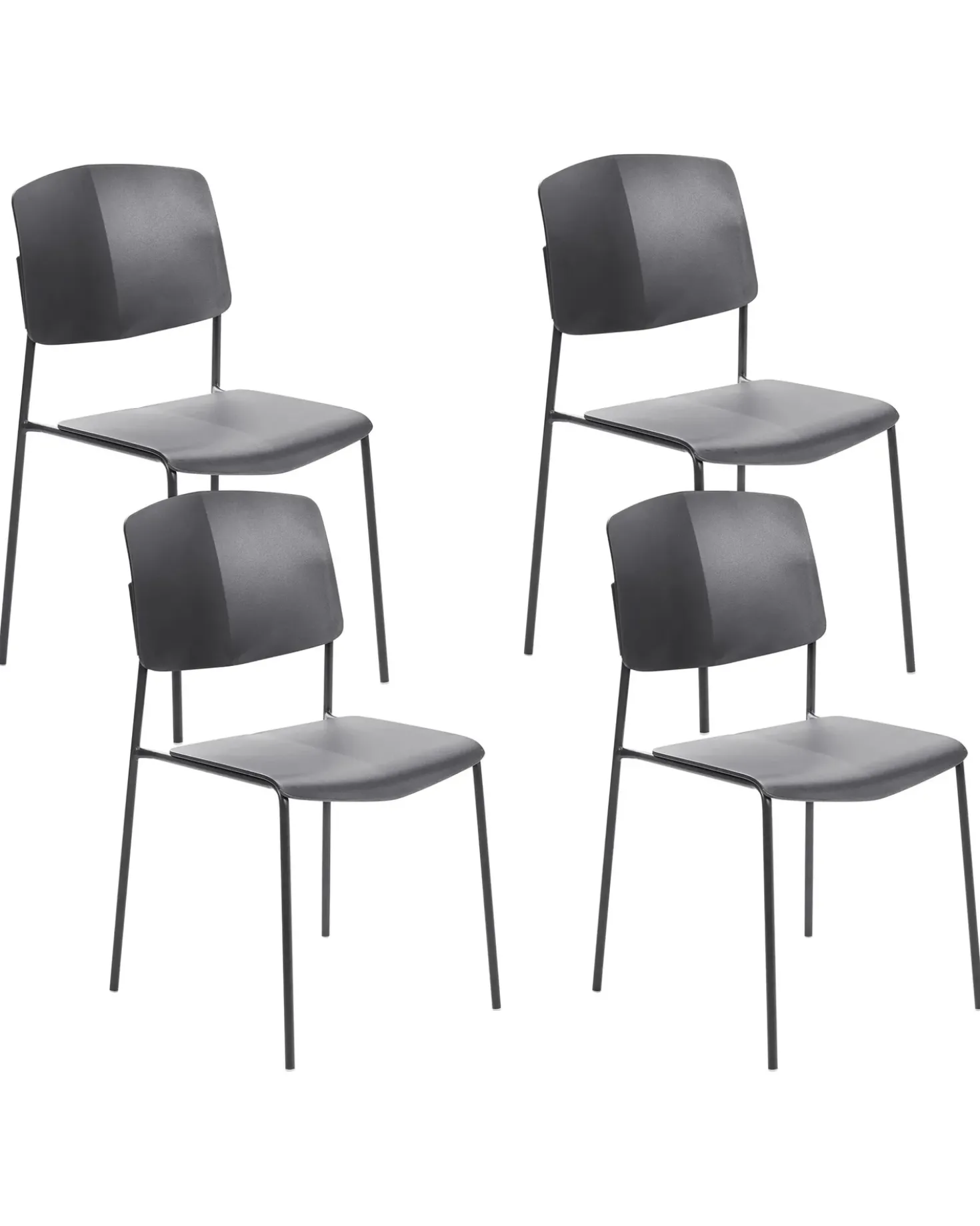 Set di 4 sedie da pranzo ASTORIA Nero