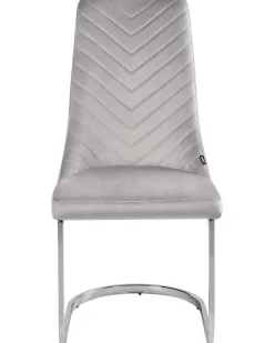 Set di 2 sedie da pranzo ALTOONA Velluto Grigio