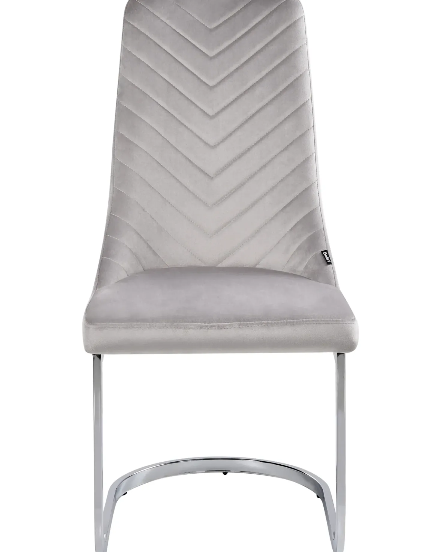 Set di 2 sedie da pranzo ALTOONA Velluto Grigio