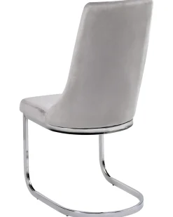 Set di 2 sedie da pranzo ALTOONA Velluto Grigio