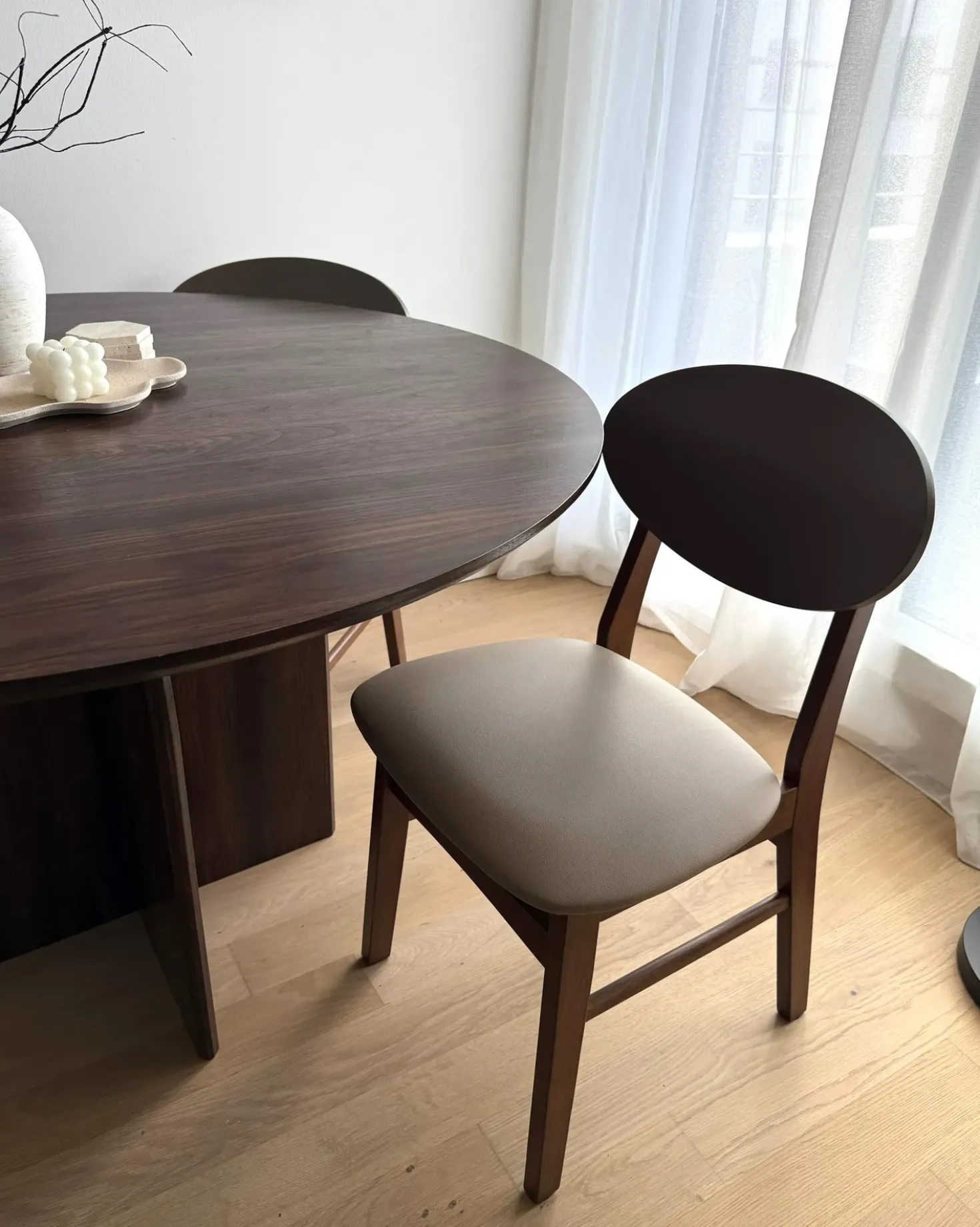Set di 2 sedie da pranzo AMERY Legno Marrone chiaro/Marrone