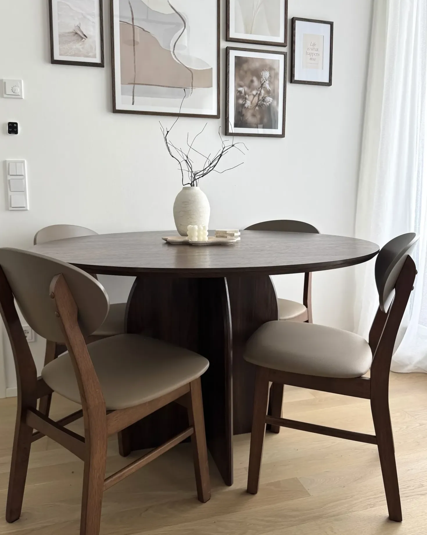 Set di 2 sedie da pranzo AMERY Legno Marrone chiaro/Marrone