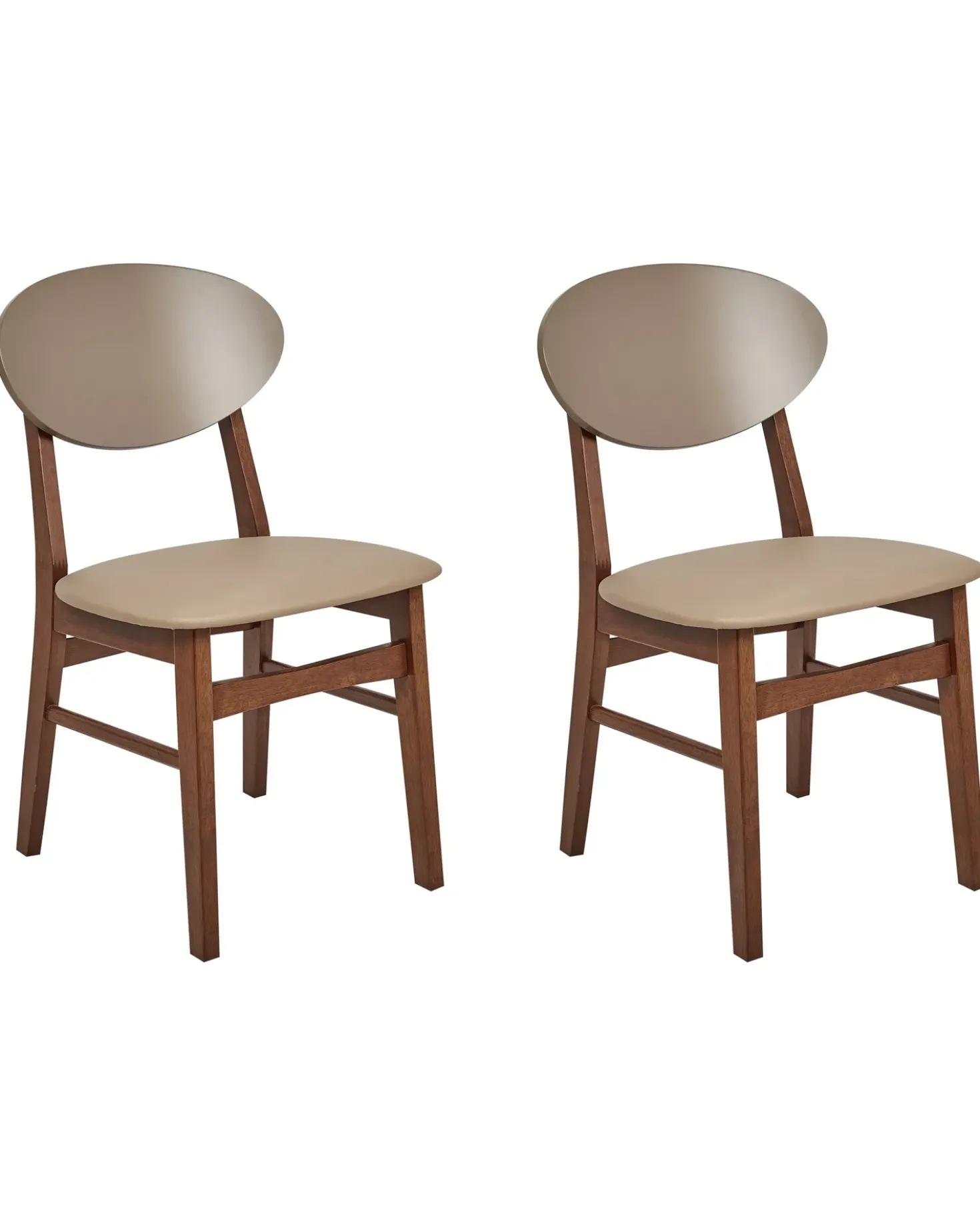 Set di 2 sedie da pranzo AMERY Legno Marrone chiaro/Marrone