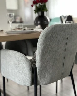 Set di 2 sedie da pranzo ALBEE Tessuto Verde menta