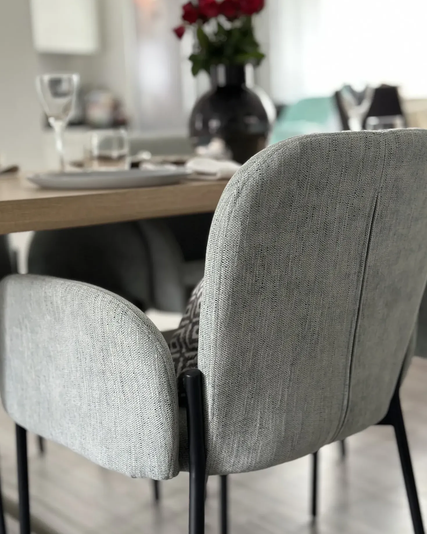 Set di 2 sedie da pranzo ALBEE Tessuto Verde menta