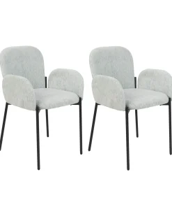 Set di 2 sedie da pranzo ALBEE Tessuto Verde menta