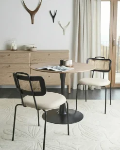 Set di 2 sedie da pranzo ADELANTO Metallo Beige chiaro