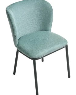 Set di 2 sedie da pranzo ARTESIA Tessuto Verde menta