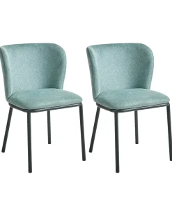 Set di 2 sedie da pranzo ARTESIA Tessuto Verde menta