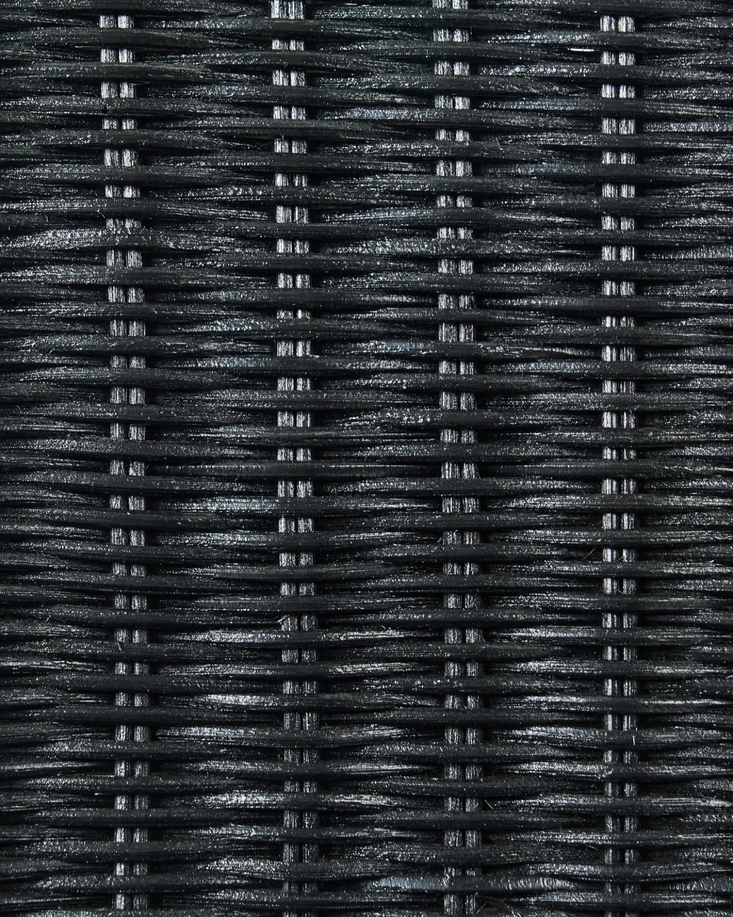 Set di 2 sedie da pranzo ANDES Rattan Nero