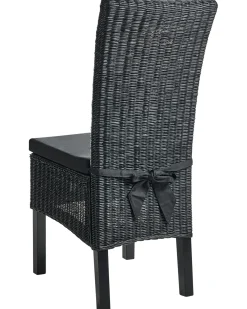 Set di 2 sedie da pranzo ANDES Rattan Nero