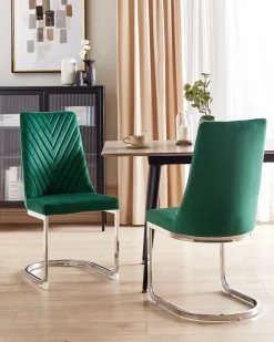 Set di 2 sedie da pranzo ALTOONA Velluto Verde smeraldo