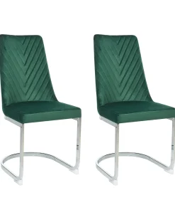 Set di 2 sedie da pranzo ALTOONA Velluto Verde smeraldo