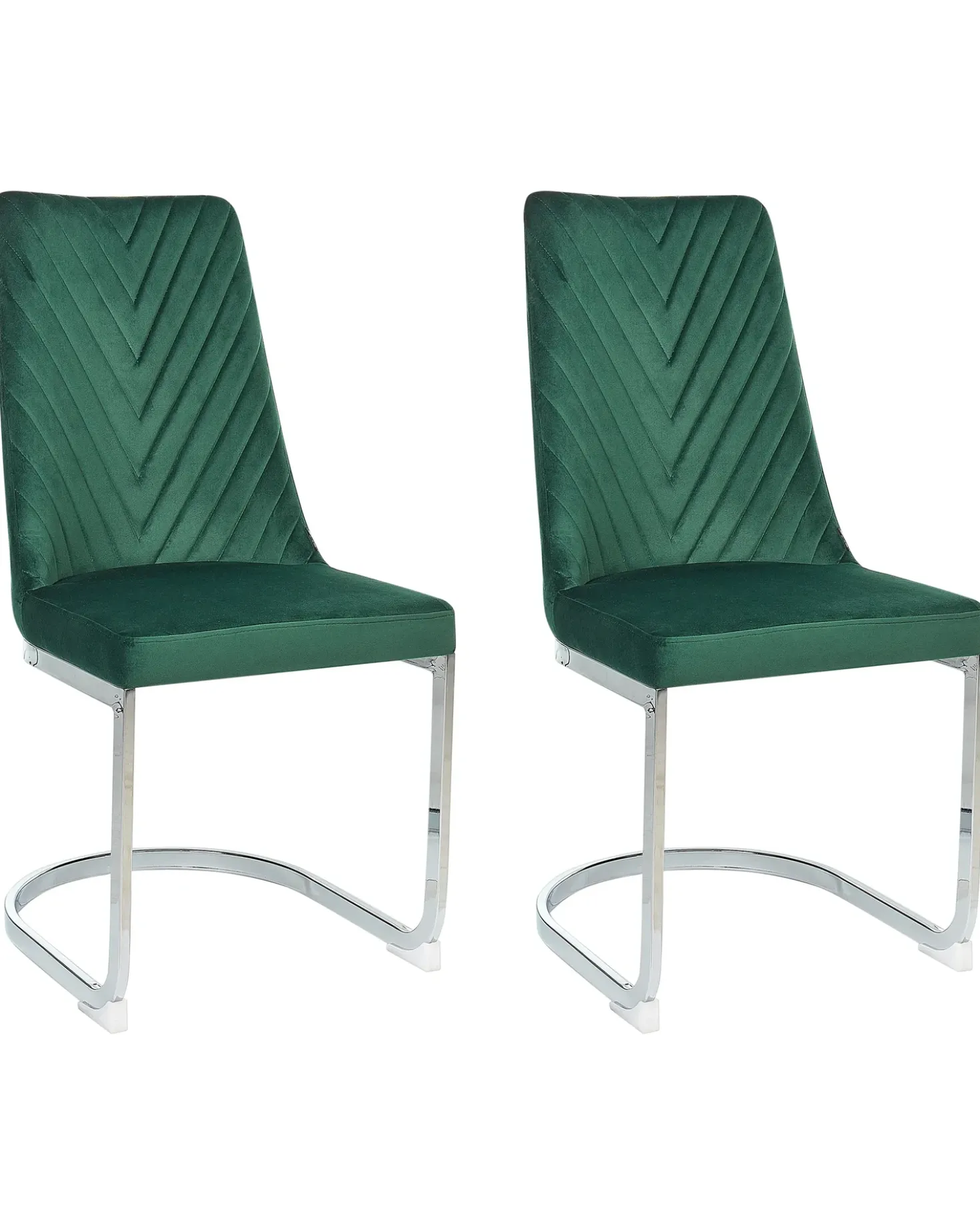Set di 2 sedie da pranzo ALTOONA Velluto Verde smeraldo