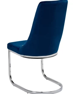 Set di 2 sedie da pranzo ALTOONA Velluto Blu marino