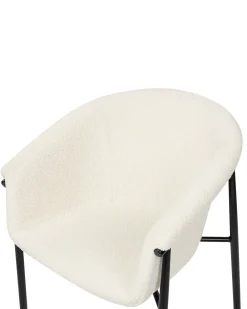 Set di 2 sedie da pranzo AMES Bouclé Bianco sporco