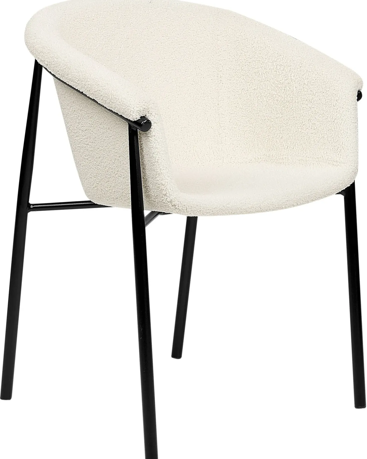 Set di 2 sedie da pranzo AMES Bouclé Bianco sporco