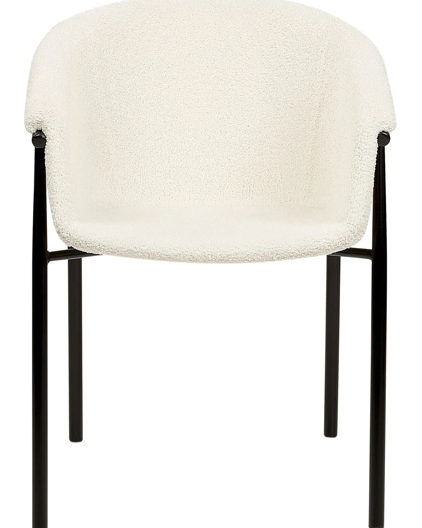 Set di 2 sedie da pranzo AMES Bouclé Bianco sporco