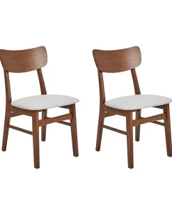 Set di 2 sedie da pranzo ANOKA Legno Marrone/Grigio