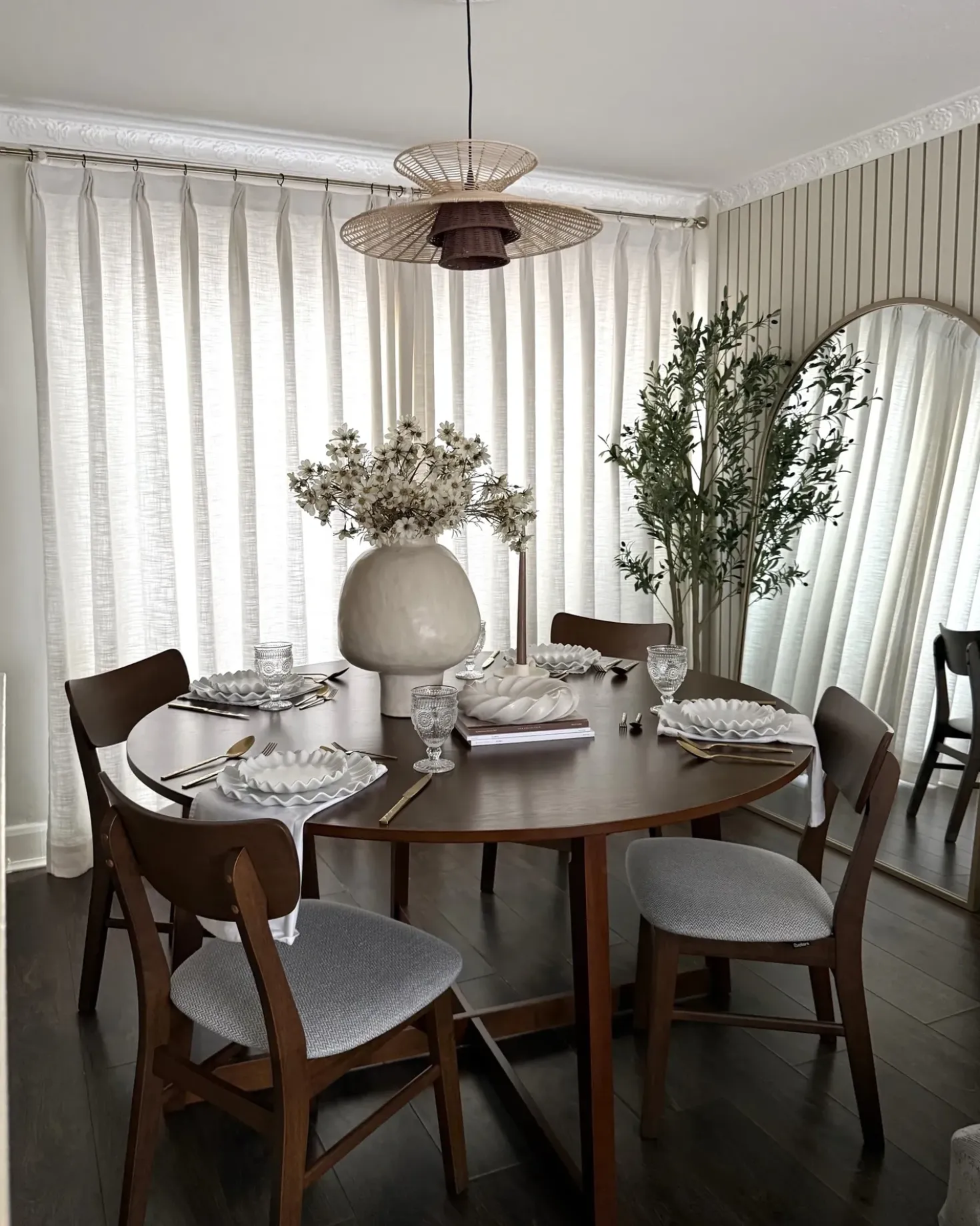 Set di 2 sedie da pranzo ANOKA Legno Marrone/Grigio