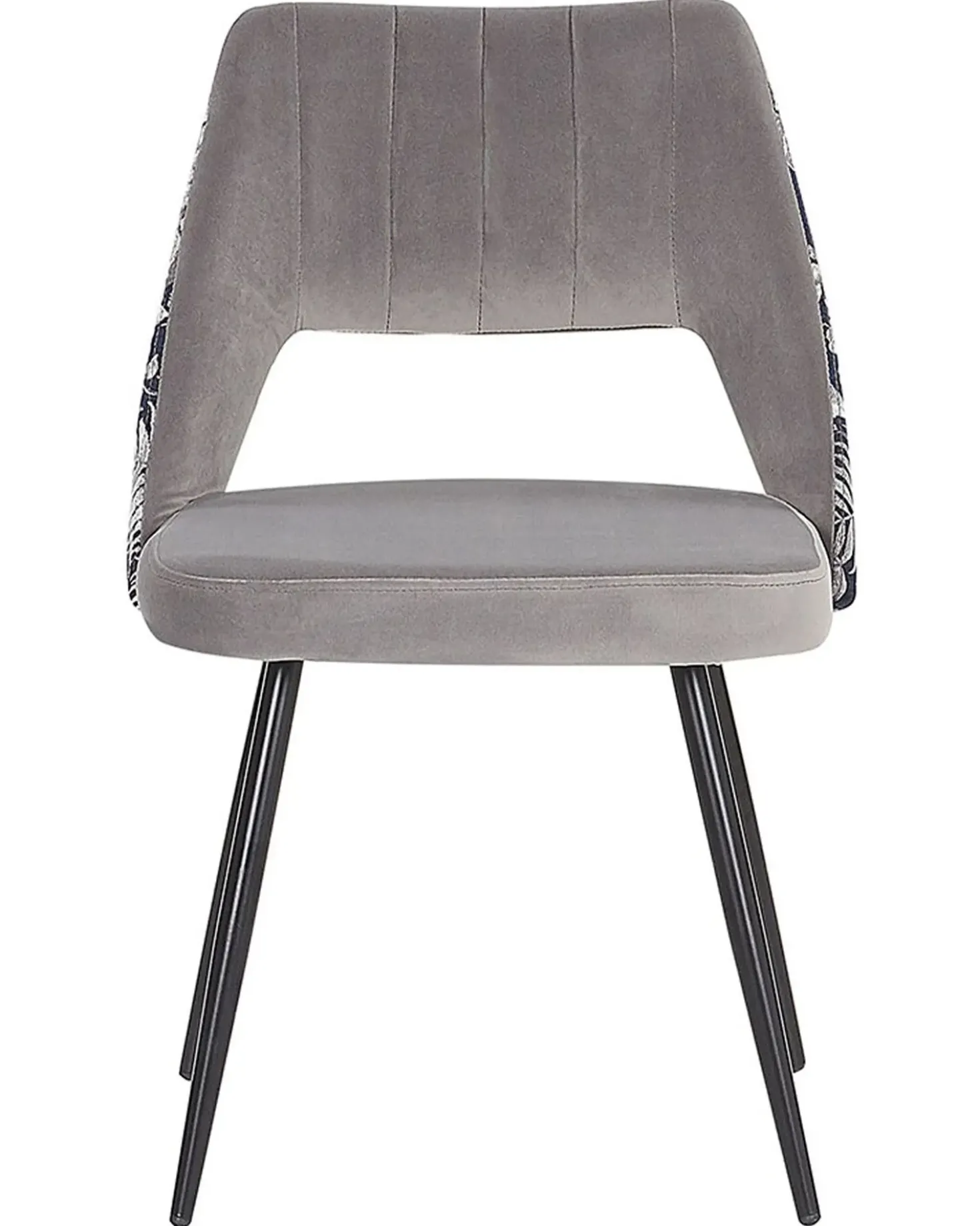 Set di 2 sedie da pranzo ANSLEY Velluto Grigio