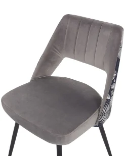Set di 2 sedie da pranzo ANSLEY Velluto Grigio