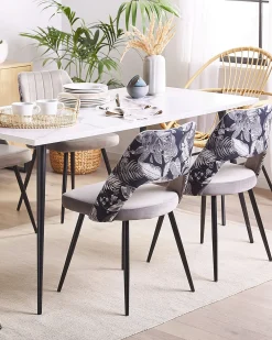 Set di 2 sedie da pranzo ANSLEY Velluto Grigio
