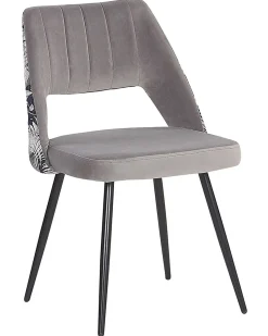 Set di 2 sedie da pranzo ANSLEY Velluto Grigio