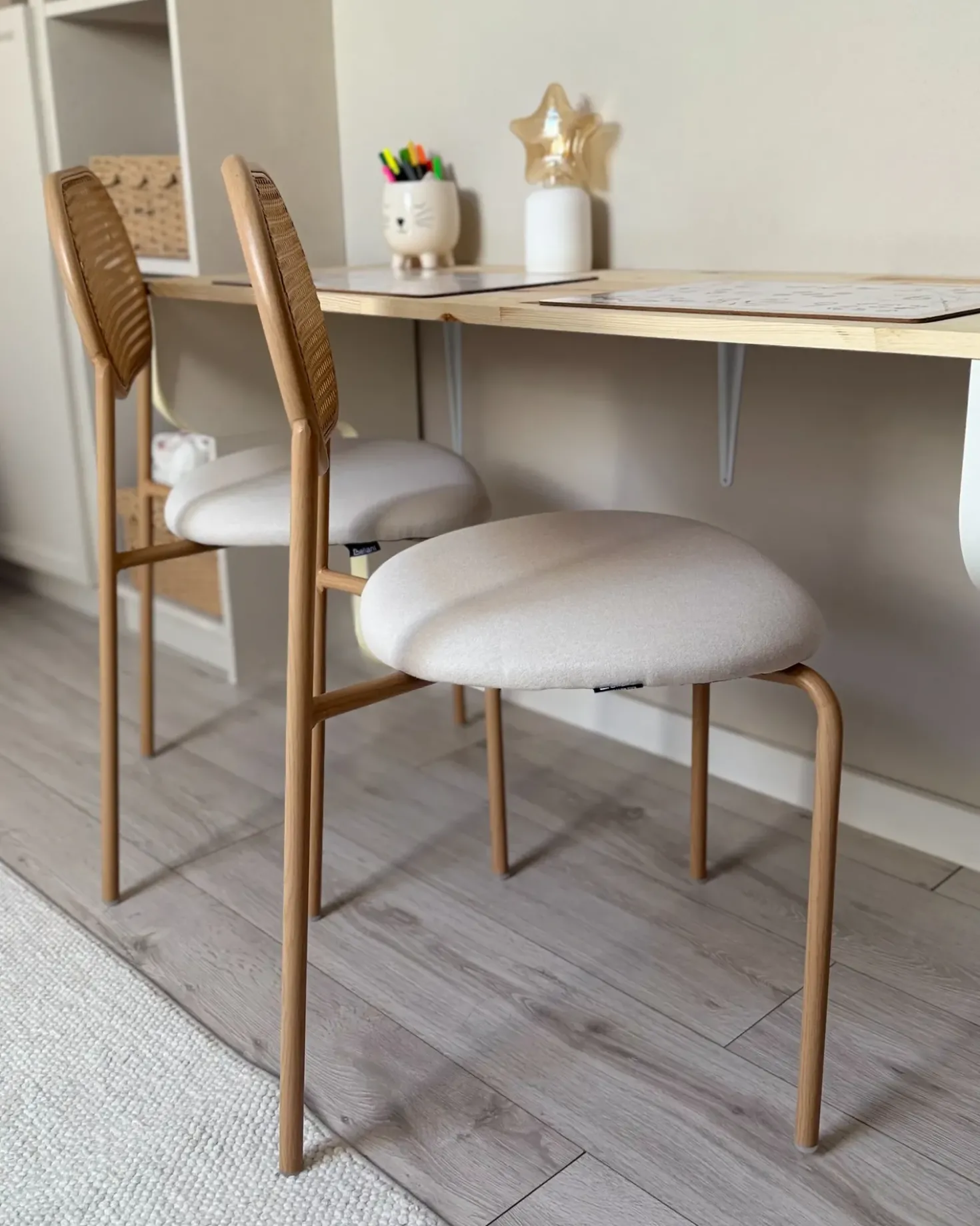 Set di 2 sedie da pranzo ADAVER Metallo Marrone chiaro