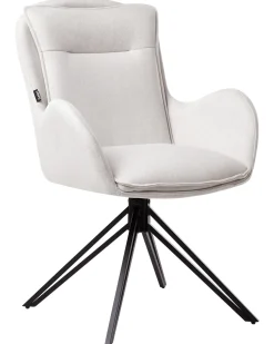 Set di 2 sedie da pranzo AVELAR Tessuto Beige chiaro