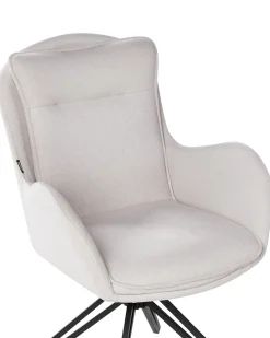 Set di 2 sedie da pranzo AVELAR Tessuto Beige chiaro