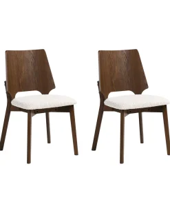 Set di 2 sedie da pranzo ABEE Marrone/Beige chiaro