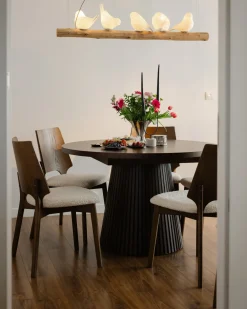 Set di 2 sedie da pranzo ABEE Marrone/Beige chiaro