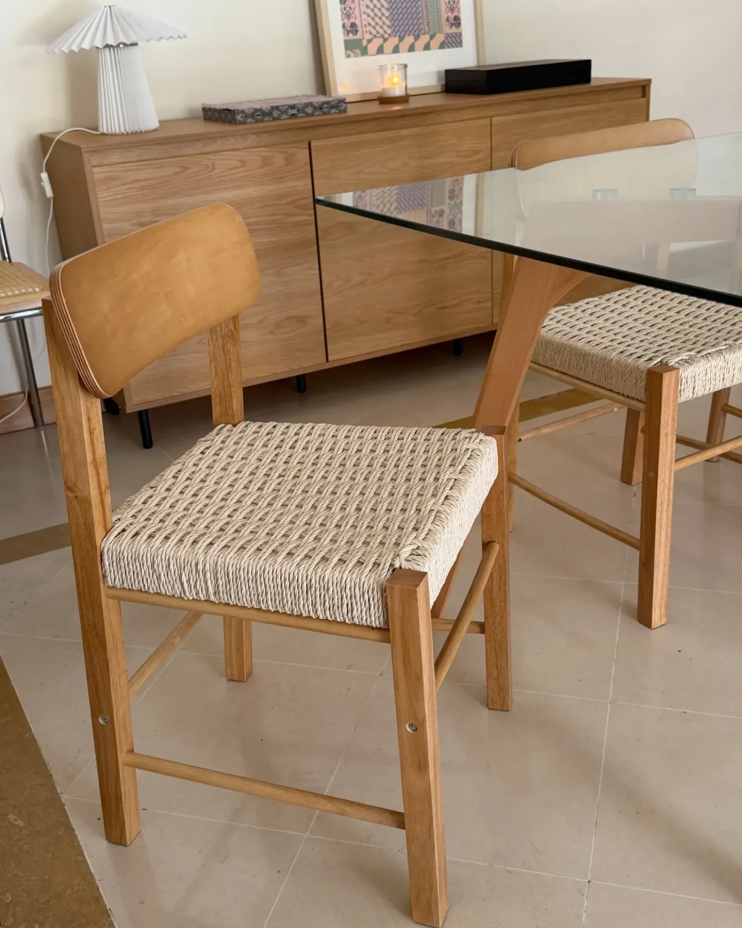 Set di 2 sedie da pranzo ALLOS Legno Marrone chiaro