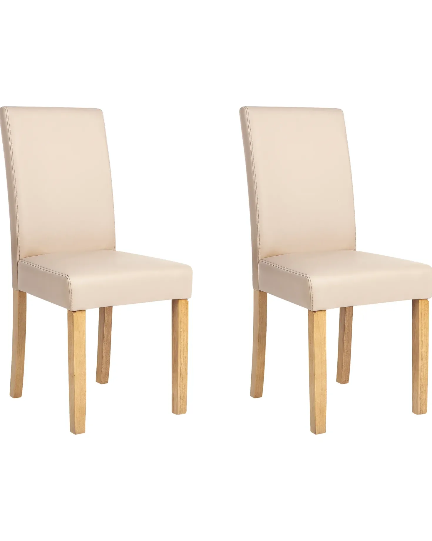 Set di 2 sedie da pranzo BROADWAY Pelle sintetica Beige
