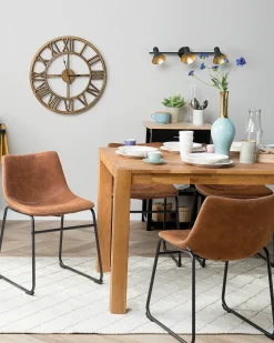 Set di 2 sedie da pranzo BATAVIA Tessuto Marrone dorato